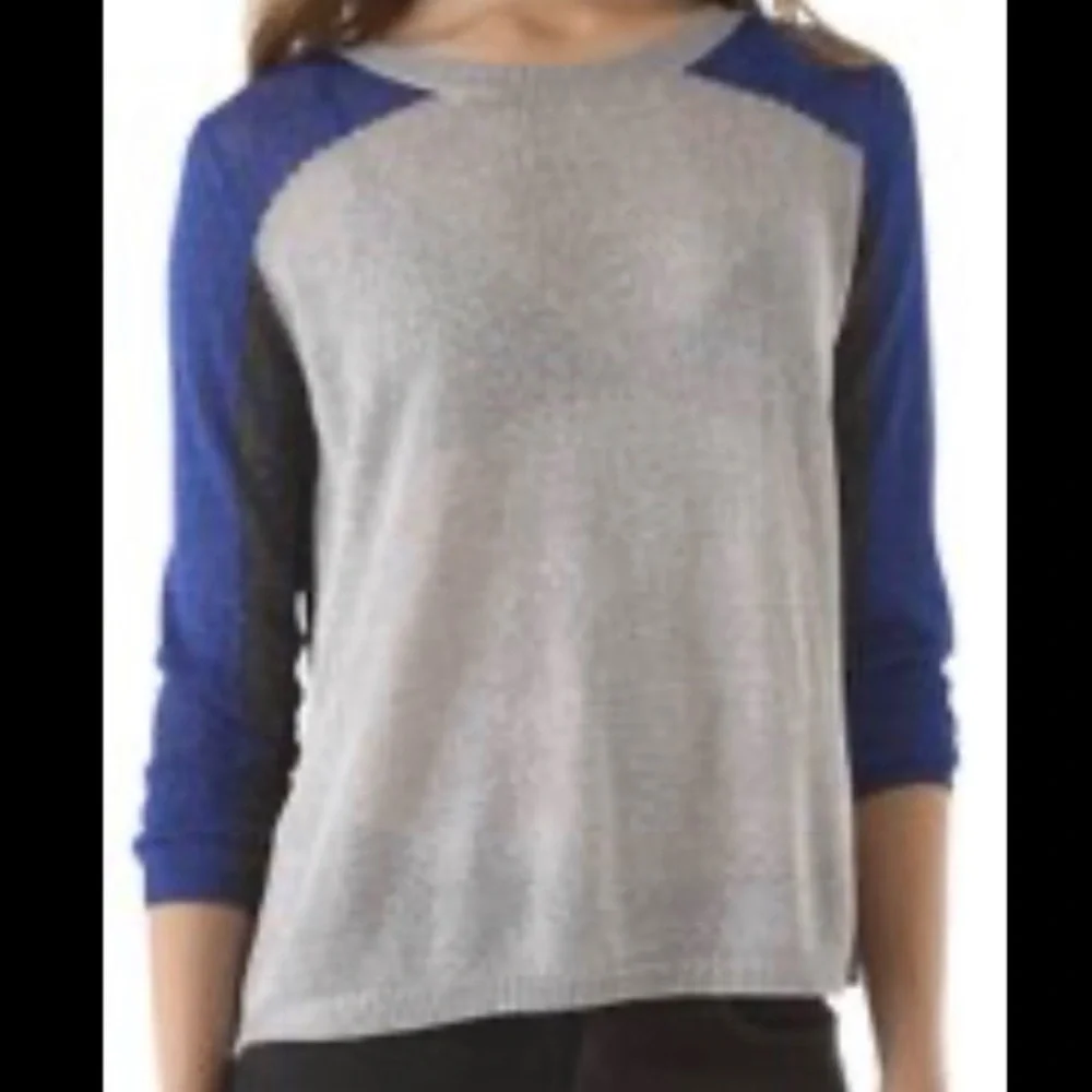 AIKO Colorblock Metallic Glitter Draped Top XS